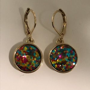 Betsey Johnson glitter earrings